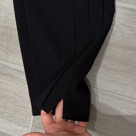 Anne Fontaine Sylvia Pleated Detail Mid-Rise Trouser Pants in Black Women’s Sz 8 - Picture 11 of 16